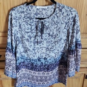 Gorgeous blue unique Violet+ Claire tunic top.